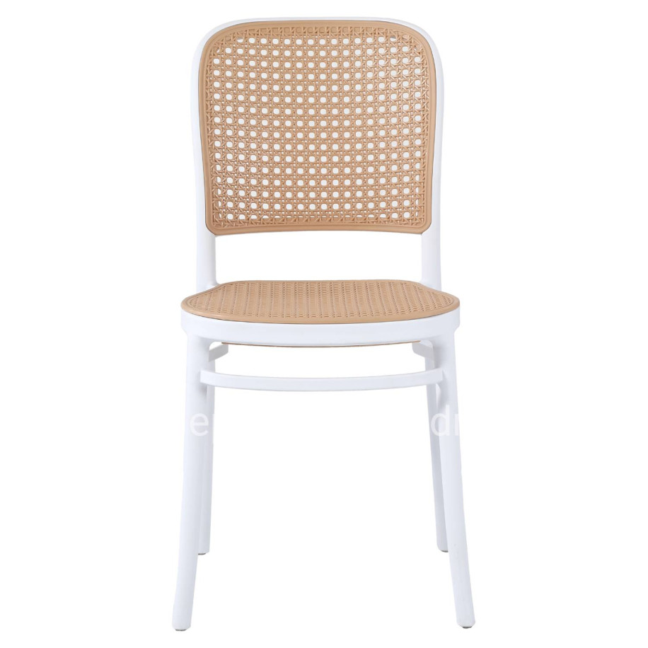 CHAIR POLYPROPYLENE FLOW HM5937.01 WHITE WITH BEIGE SEAT AND BACKREST 41x49x102Hcm.
