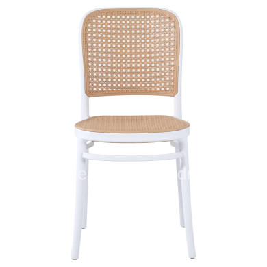 CHAIR POLYPROPYLENE FLOW HM5937.01 WHITE WITH BEIGE SEAT AND BACKREST 41x49x102Hcm.