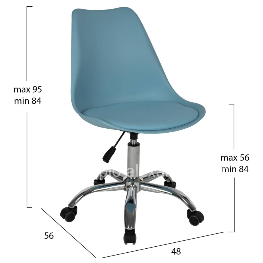 OFFICE CHAIR VEGAS 1PC HM1052.08 LIGHT BLUE 48x56x95Hcm.