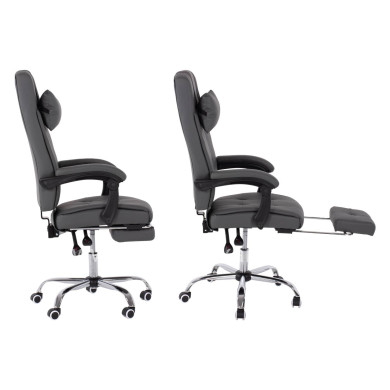 EXECUTIVE OFFICE CHAIR HM1057.20 GREY WITH FOLDING FOOTREST 58x71x128Hcm.