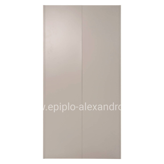 WARDROBE METALLIC DURON HM5959.11 2-LEAF WITH 5 STORAGE SPACES LIGHT GREY 90Χ40Χ180Hcm.