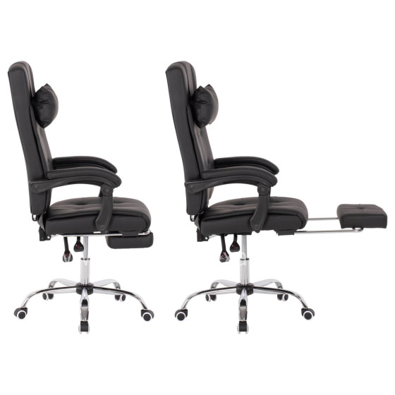 EXECUTIVE OFFICE CHAIR HM1057.11 BLACK WITH FOLDING FOOTREST 58x71x128Hcm.