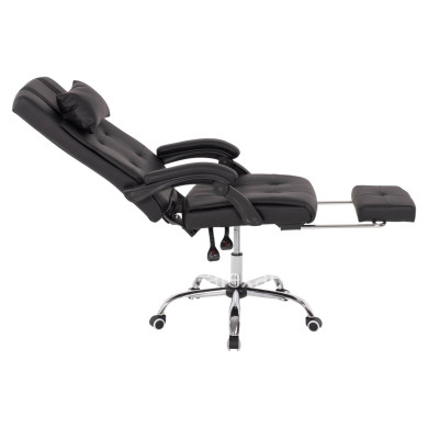 EXECUTIVE OFFICE CHAIR HM1057.11 BLACK WITH FOLDING FOOTREST 58x71x128Hcm.