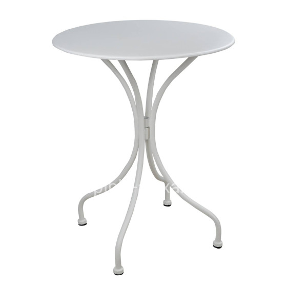 TABLE ROUND METALLIC HM5104.12 IN WHITE COLOR Φ60x72Hcm.