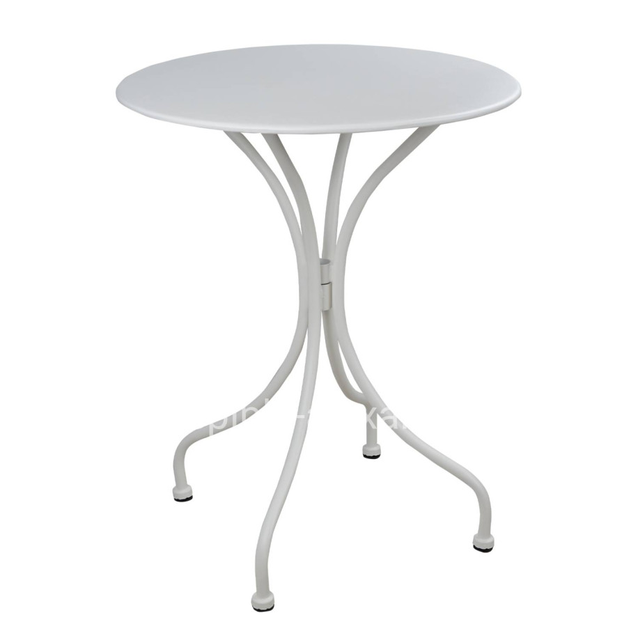TABLE ROUND METALLIC HM5104.12 IN WHITE COLOR Φ60x72Hcm.