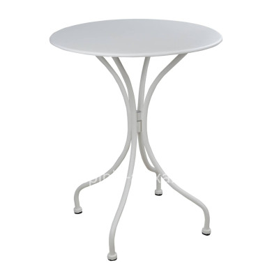 TABLE ROUND METALLIC HM5104.12 IN WHITE COLOR Φ60x72Hcm.