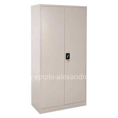 WARDROBE CLOD HM5961.11 METALLIC 2-LEAF LIGHT GREY 90Χ40Χ180Hcm.