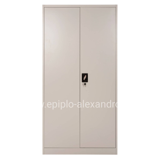 WARDROBE CLOD HM5961.11 METALLIC 2-LEAF LIGHT GREY 90Χ40Χ180Hcm.