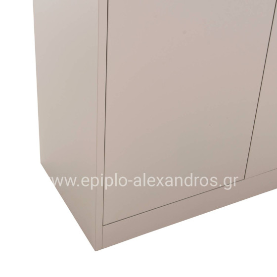 WARDROBE CLOD HM5961.11 METALLIC 2-LEAF LIGHT GREY 90Χ40Χ180Hcm.