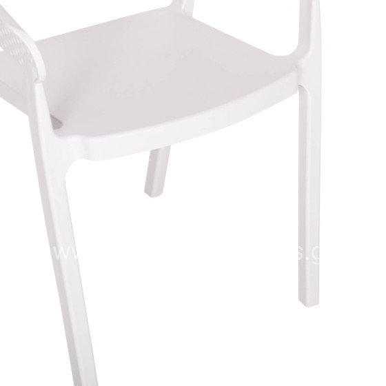 ARMCHAIR POLYPROPYLENE PERFOE HM5941.01 IN WHITE 56x50.5x73Hcm.