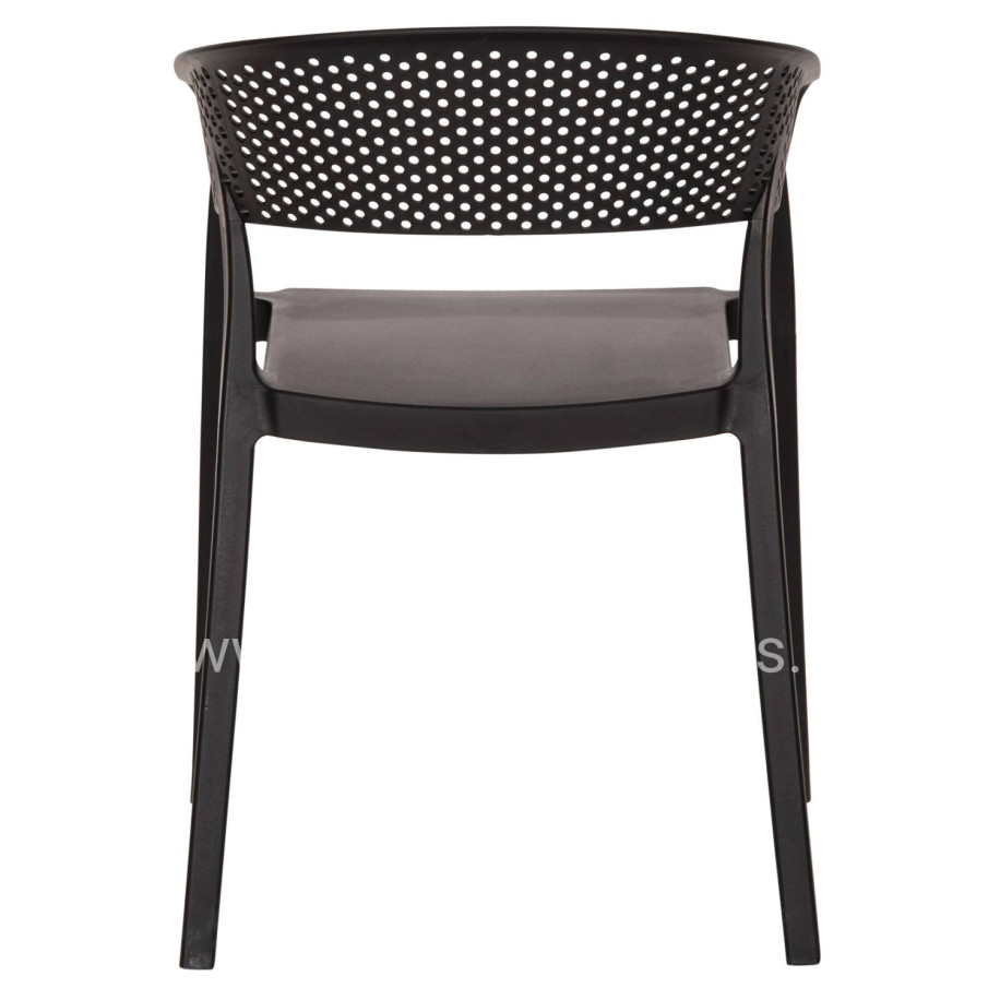 ARMCHAIR POLYPROPYLENE PERFOE HM5941.02 IN BLACK 53,5x50,5x73Hcm.