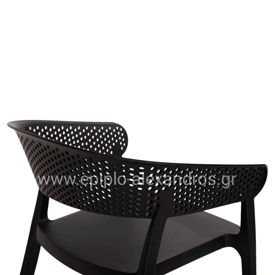 ARMCHAIR POLYPROPYLENE PERFOE HM5941.02 IN BLACK 53,5x50,5x73Hcm.