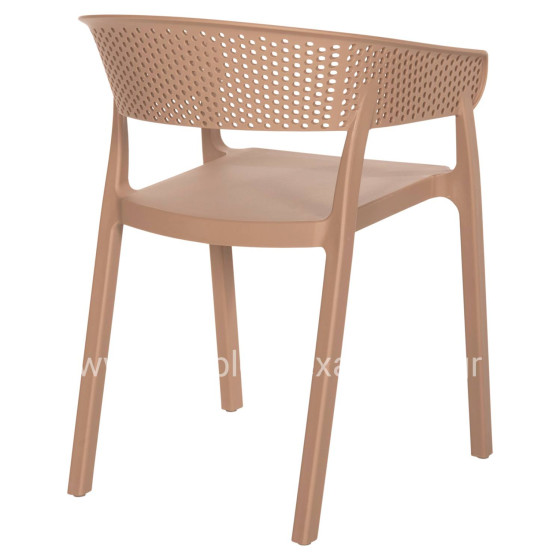 ARMCHAIR POLYPROPYLENE PERFOE HM5941.03 IN CAPPUCCINO 53,5x50,5x73Hcm.