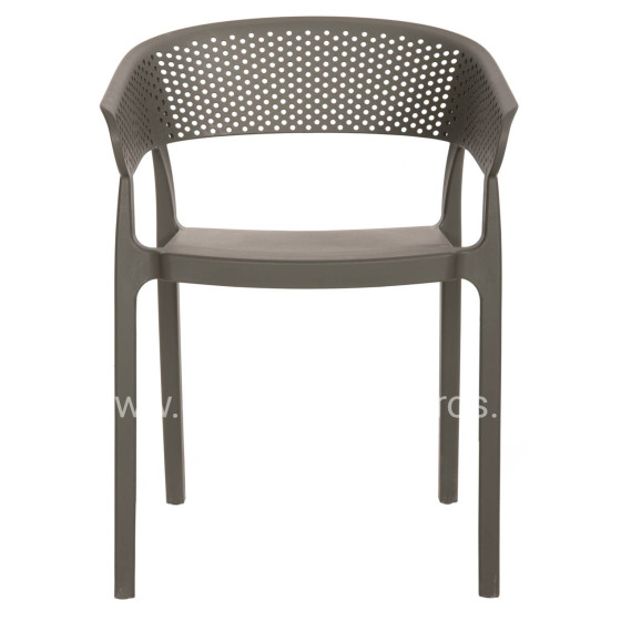 ARMCHAIR POLYPROPYLENE PERFOE HM5941.07 IN DARK OLIVE 53,5x50,5x73Hcm.