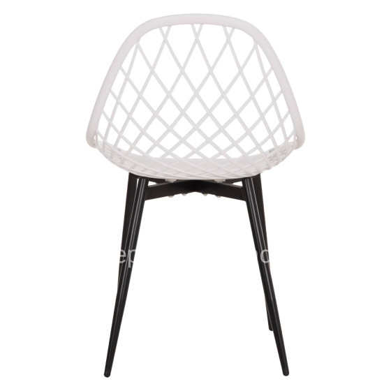 ΚΑΡΕΚΛΑ ΠΟΛΥΠΡΟΠΥΛΕΝΙΟΥ ΛΕΥΚΗ LIO ΜΕ ΜΕΤΑΛΛΙΚΑ ΠΟΔΙΑ ΜΑΥΡΑ HM9524.01 52x53x82Υ εκ.