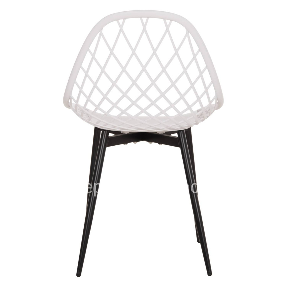 ΚΑΡΕΚΛΑ ΠΟΛΥΠΡΟΠΥΛΕΝΙΟΥ ΛΕΥΚΗ LIO ΜΕ ΜΕΤΑΛΛΙΚΑ ΠΟΔΙΑ ΜΑΥΡΑ HM9524.01 52x53x82Υ εκ.