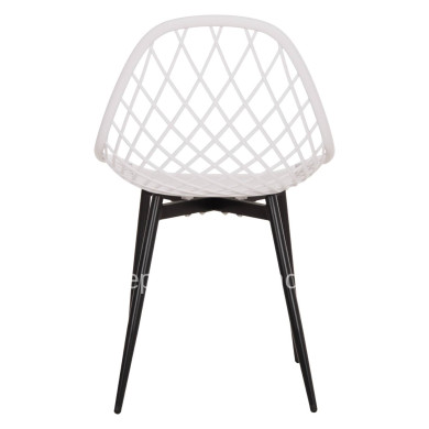 ΚΑΡΕΚΛΑ ΠΟΛΥΠΡΟΠΥΛΕΝΙΟΥ ΛΕΥΚΗ LIO ΜΕ ΜΕΤΑΛΛΙΚΑ ΠΟΔΙΑ ΜΑΥΡΑ HM9524.01 52x53x82Υ εκ.