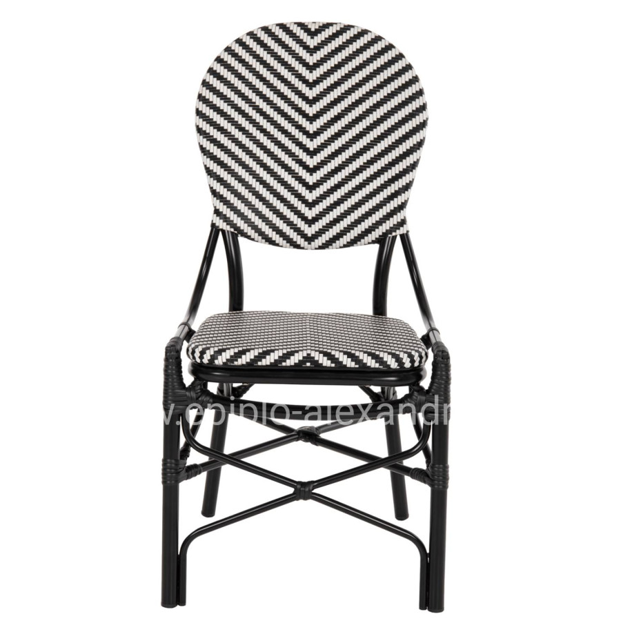 ΚΑΡΕΚΛΑ ΑΛΟΥΜΙΝΙΟΥ ΜΕ TEXTLINE ΜΑΥΡΟ-ΛΕΥΚΟ HM5927.01 46x56x95Yεκ.