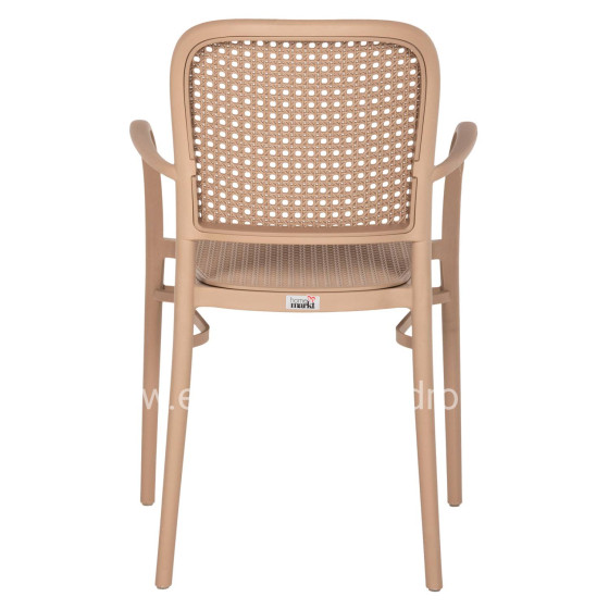 ARMCHAIR POLYPROPYLENE FLOW HM5938.03 CAPPUCCINO 55x53x86Hcm.