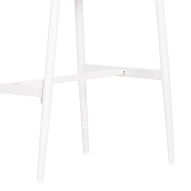 BAR STOOL MEDIUM HEIGHT NOJO HM5920.01 WHITE ALUMINUM--BEIGE SYNTHETIC RATTAN 40x55.5x99Hcm.