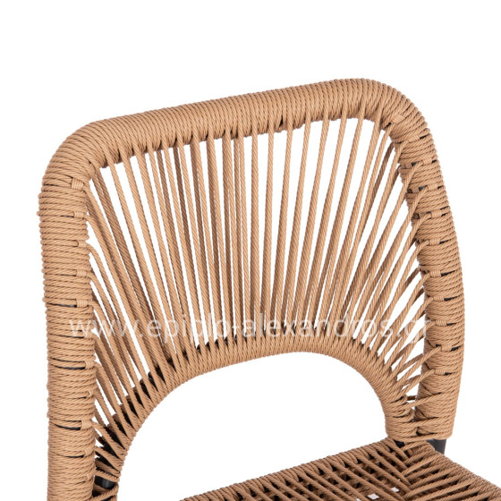 ΣΚΑΜΠΟ ΜΠΑΡ ΜΕΣ.ΥΨΟΥΣ NOJO HM5920.02 ΑΝΘΡΑΚΙ ΑΛΟΥΜΙΝΙΟ--ΜΠΕΖ ΣΥΝΘ.RATTAN 40x55.5x99Yεκ