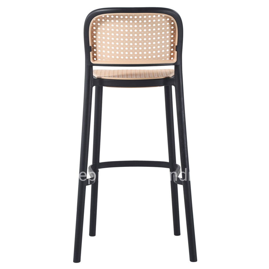 BAR STOOL HM5939.02 POLYPROPYLENE BLACK-BEIGE 41x53x103Hcm.