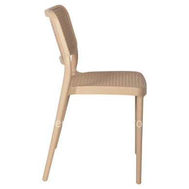 CHAIR POLYPROPYLENE MEKO HM5934.03 CAPPUCCINO 51x52x80Hcm.