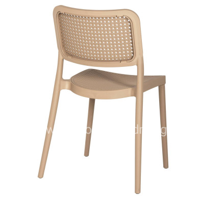 CHAIR POLYPROPYLENE MEKO HM5934.03 CAPPUCCINO 51x52x80Hcm.