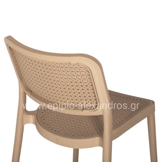 CHAIR POLYPROPYLENE MEKO HM5934.03 CAPPUCCINO 51x52x80Hcm.