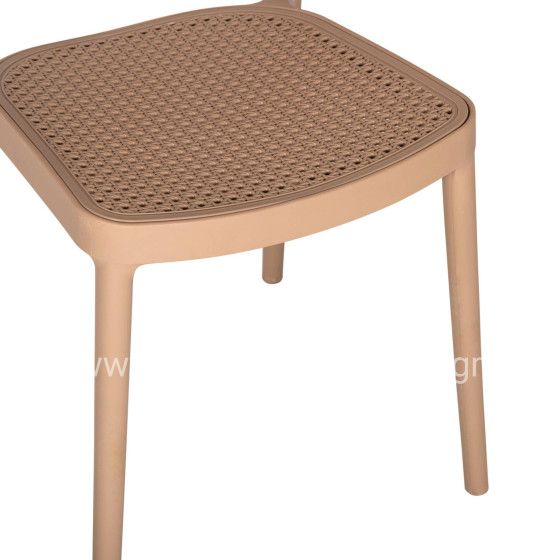CHAIR POLYPROPYLENE MEKO HM5934.03 CAPPUCCINO 51x52x80Hcm.