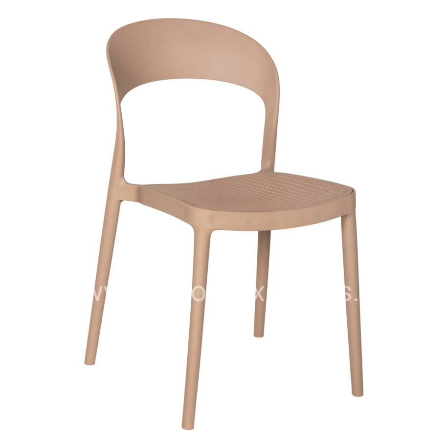 CHAIR POLYPROPYLENE CLEO HM5936.03 CAPPUCCINO 49x54,5x80,5Hcm.