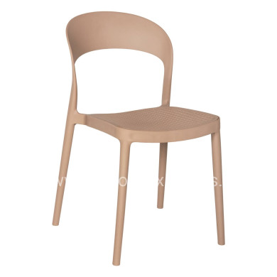 CHAIR POLYPROPYLENE CLEO HM5936.03 CAPPUCCINO 49x54,5x80,5Hcm.