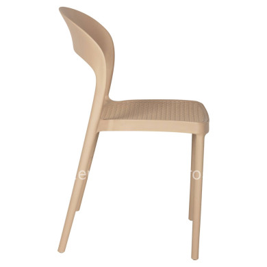 CHAIR POLYPROPYLENE CLEO HM5936.03 CAPPUCCINO 49x54,5x80,5Hcm.