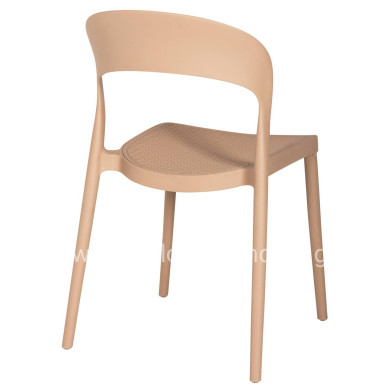 CHAIR POLYPROPYLENE CLEO HM5936.03 CAPPUCCINO 49x54,5x80,5Hcm.