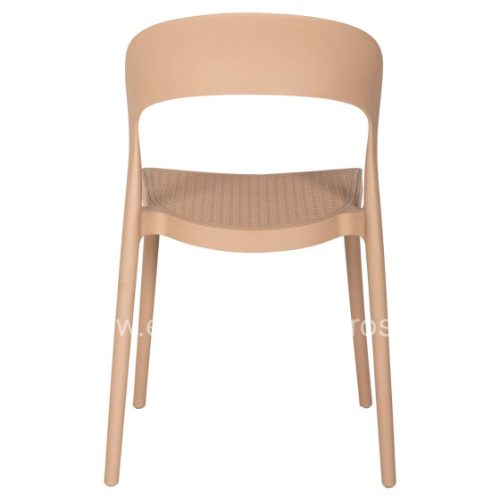 CHAIR POLYPROPYLENE CLEO HM5936.03 CAPPUCCINO 49x54,5x80,5Hcm.