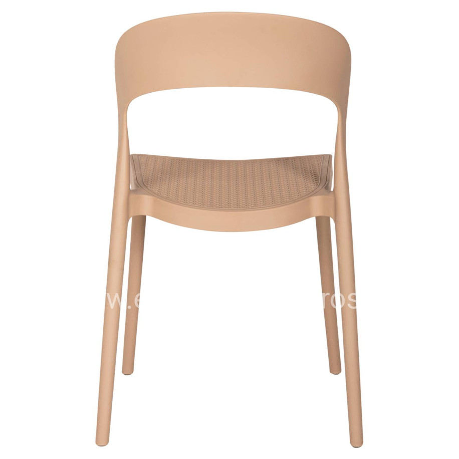 CHAIR POLYPROPYLENE CLEO HM5936.03 CAPPUCCINO 49x54,5x80,5Hcm.