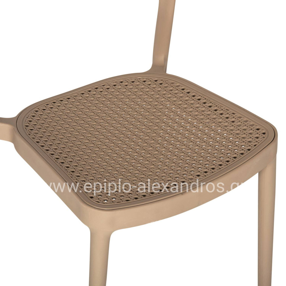 CHAIR POLYPROPYLENE CLEO HM5936.03 CAPPUCCINO 49x54,5x80,5Hcm.