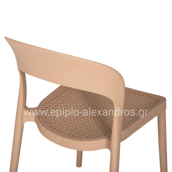 CHAIR POLYPROPYLENE CLEO HM5936.03 CAPPUCCINO 49x54,5x80,5Hcm.