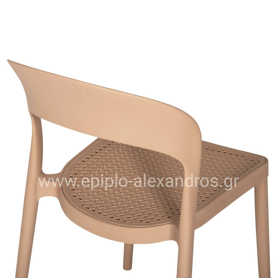 CHAIR POLYPROPYLENE CLEO HM5936.03 CAPPUCCINO 49x54,5x80,5Hcm.