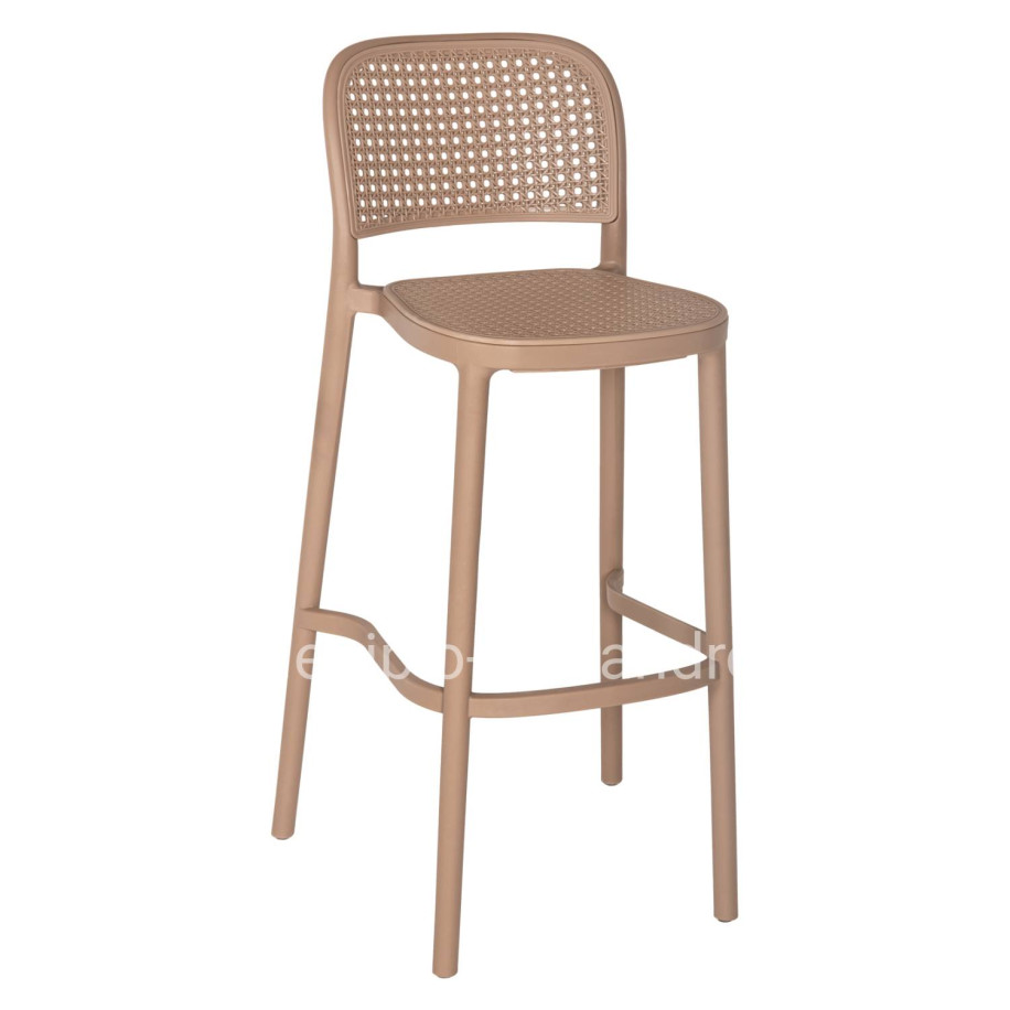 BAR STOOL POLYPROPYLENE HM5939.03 IN CAPPUCCINO COLOR 51x52x104Hcm.