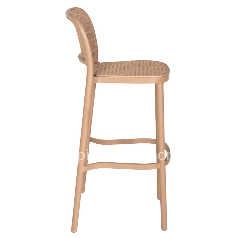 BAR STOOL POLYPROPYLENE HM5939.03 IN CAPPUCCINO COLOR 51x52x104Hcm.