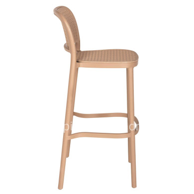 BAR STOOL POLYPROPYLENE HM5939.03 IN CAPPUCCINO COLOR 51x52x104Hcm.