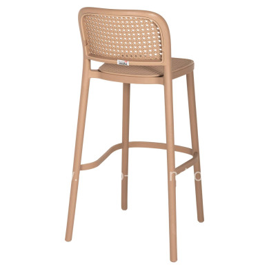 BAR STOOL POLYPROPYLENE HM5939.03 IN CAPPUCCINO COLOR 51x52x104Hcm.