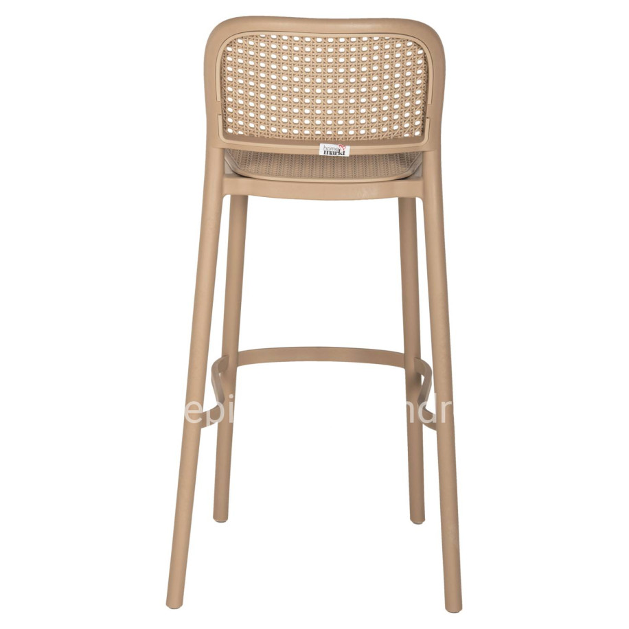 BAR STOOL POLYPROPYLENE HM5939.03 IN CAPPUCCINO COLOR 51x52x104Hcm.