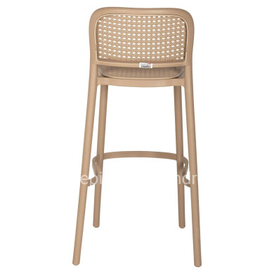 BAR STOOL POLYPROPYLENE HM5939.03 IN CAPPUCCINO COLOR 51x52x104Hcm.