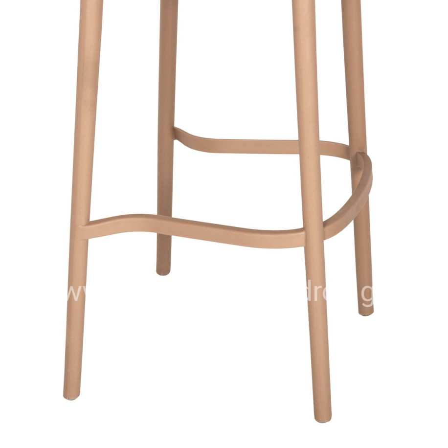 BAR STOOL POLYPROPYLENE HM5939.03 IN CAPPUCCINO COLOR 51x52x104Hcm.
