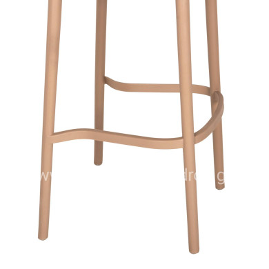 BAR STOOL POLYPROPYLENE HM5939.03 IN CAPPUCCINO COLOR 51x52x104Hcm.
