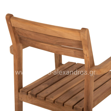 ΠΟΛΥΘΡΟΝΑ ERIETTA ΞΥΛΟ TEAK ΣΤΟΙΒΑΖΟΜΕΝΗ HM9534 ΣΕ ΦΥΣΙΚΟ ΧΡΩΜΑ 60x54x87Y εκ.