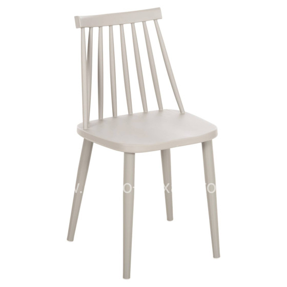 Dining Chair HM8052.22 Vanessa GREY with metallic GREY legs 42.5x44x81H cm.