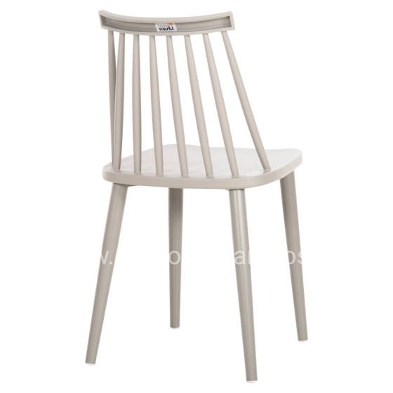 Dining Chair HM8052.22 Vanessa GREY with metallic GREY legs 42.5x44x81H cm.